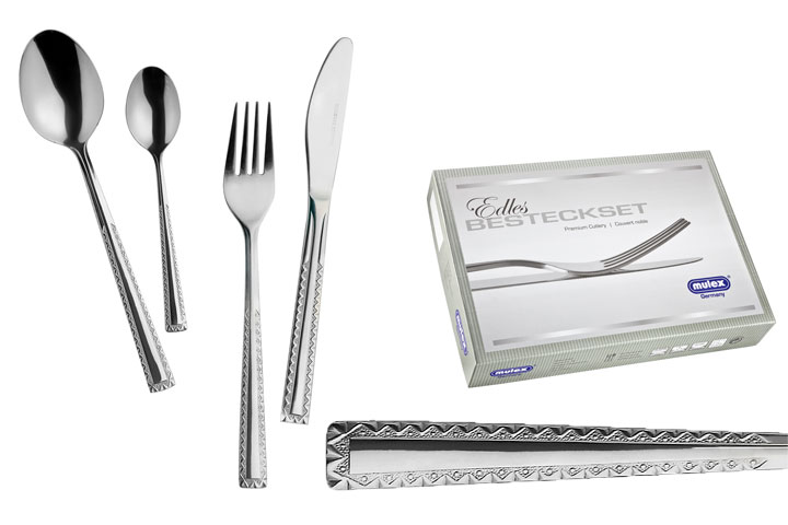 Mulex GmbH, Elegant bestiksæt med 72 dele - CAROLINA bestiksættet er superfint og af høj kvalitet Billede af Mulex GmbH, Elegant bestiksæt med 72 dele - CAROLINA bestiksættet er superfint og af høj kvalitet