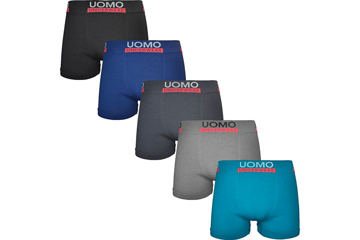 Få komfort og stil med 10 par herre microfiber boxershorts i 5 forskellige farver.2 