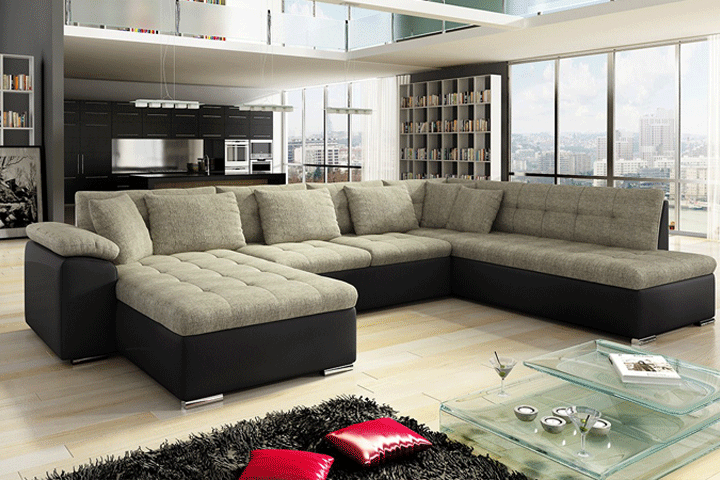 Saml hele familien i denne dejlig store u-formede sofa4 