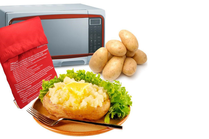 Lækre og veltilberedte bagte kartofler på KUN 4 minutter. Lad Potato Express-bageposen gøre arbejdet!1 