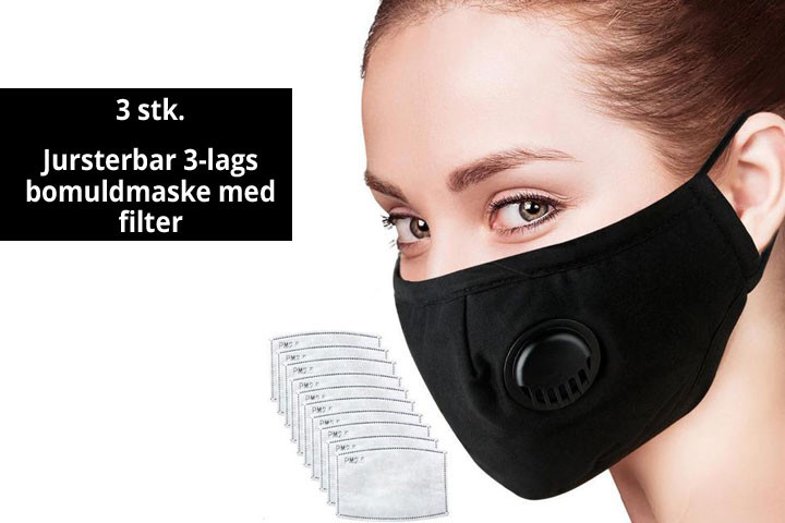 3 stk. Lækre og bløde ansigtsmasker i bomuld med filter4 