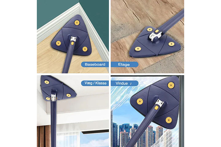 Effektiv rengøring med 360° Roterende Moppe – ideel til alle overflader!9 