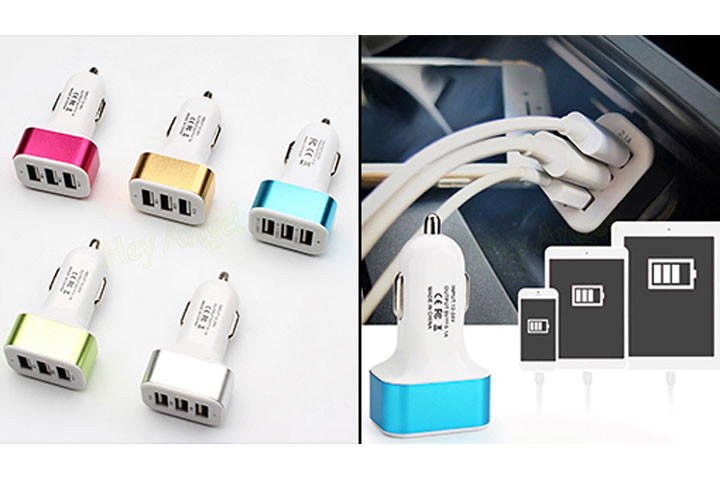 Oplad op til 3 enheder ad gangen med denne praktiske USB-universallader til bilen2 