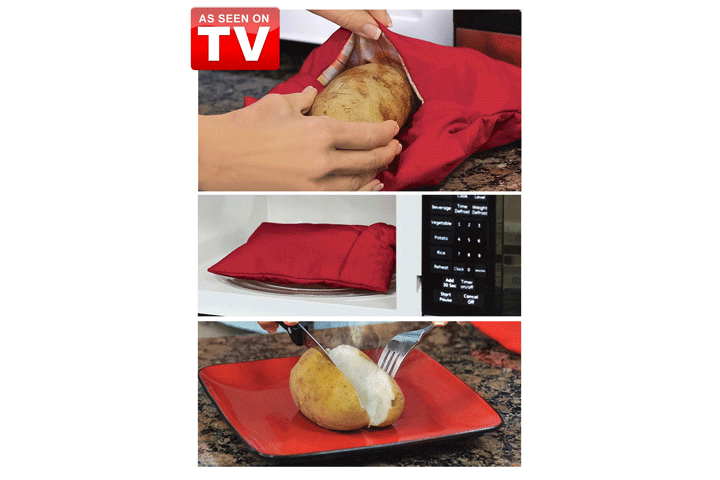 Lækre og veltilberedte bagte kartofler på KUN 4 minutter. Lad Potato Express-bageposen gøre arbejdet!5 