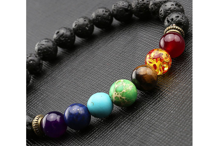 Chakra armbånd med sten i 7 forskellige farver3 