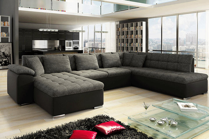 Saml hele familien i denne dejlig store u-formede sofa8 