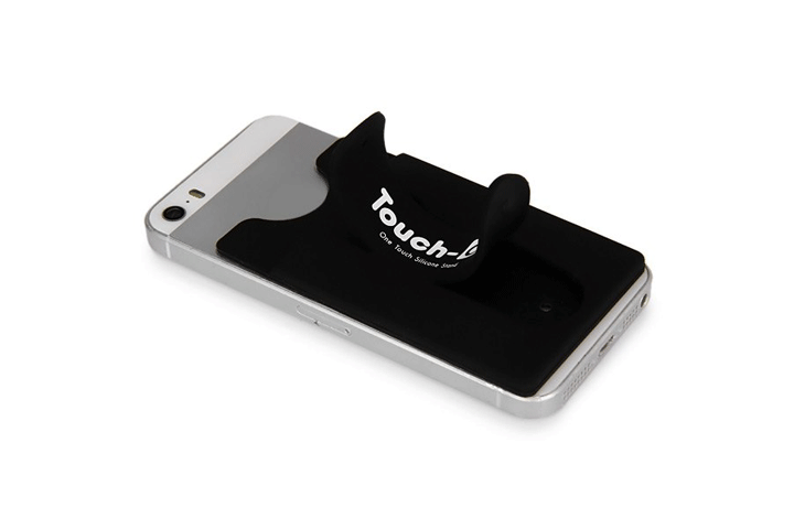 Smart og praktisk stander i silikone til din smartphone med plads til kreditkort2 