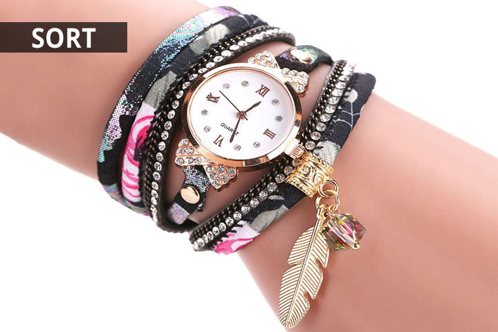 Feather Wrap Watches med Cubic Zirconia krystaller 1 