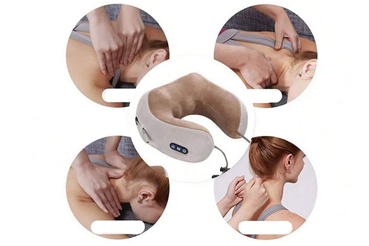 Lindre nakkespændinger med infrarød varme og massagefunktion.3 
