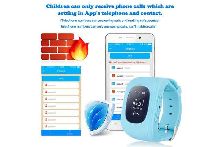 Børne GPS i form af smartwatch med mange funktioner 3 