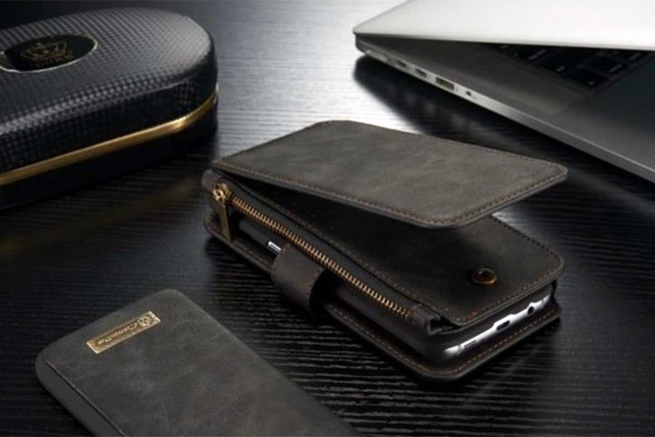 BLACK WEEK: Beskyt din smartphone optimalt med dette 2-i-1 læder cover med pung/kortholder.9 