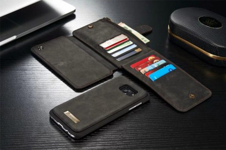 BLACK WEEK: Beskyt din smartphone optimalt med dette 2-i-1 læder cover med pung/kortholder.3 