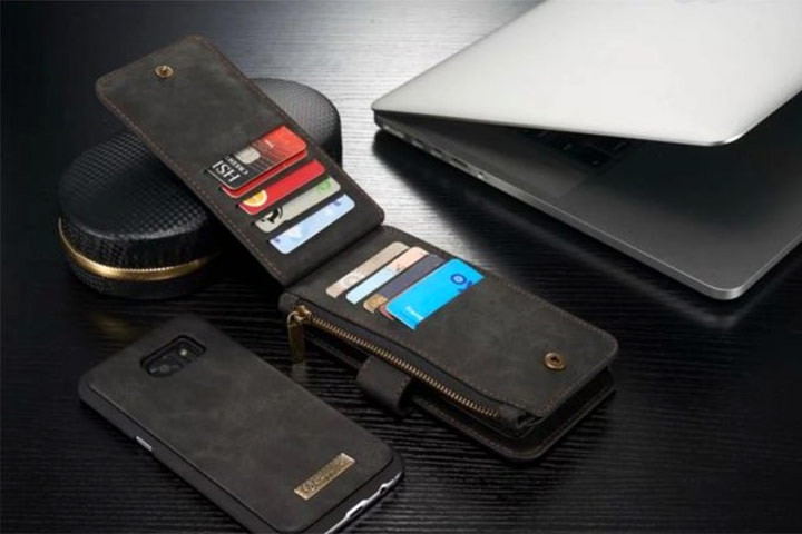 BLACK WEEK: Beskyt din smartphone optimalt med dette 2-i-1 læder cover med pung/kortholder.1 