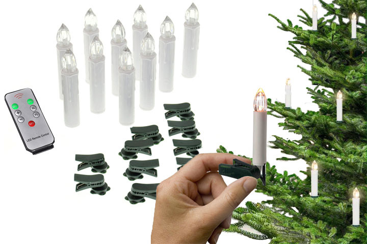 Ledningsfrie LED juletræslys, der lader dig og familien danse sikkert rundt omkring juletræet1 