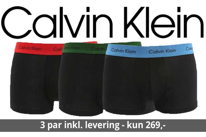 Calvin Klein boxershorts- 3 par med forskellig farve kant1 