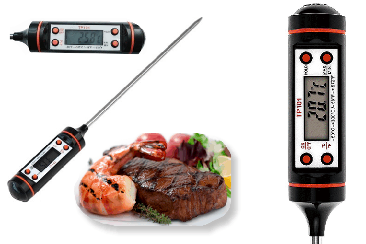 Digitalt termometer, der hjælper dig med at tilberede dit kød helt perfekt via LCD display1 