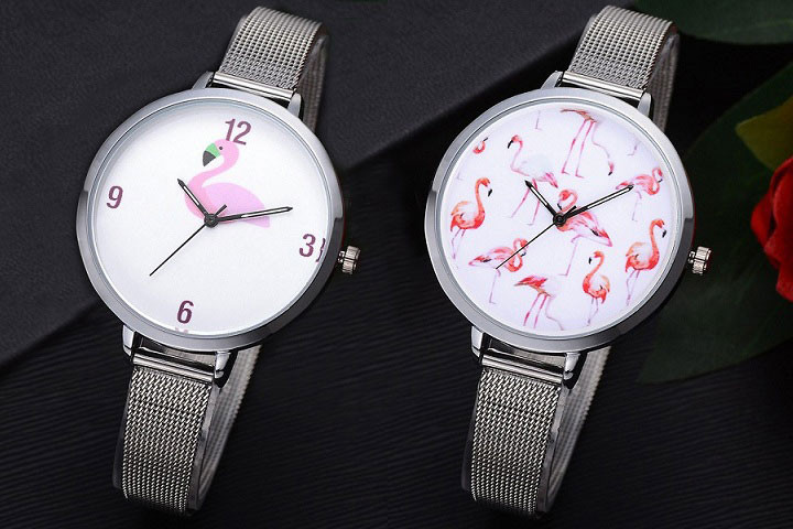 Flamingo ure - vælg mellem et af de to forskellige sjove og flotte designs 1 