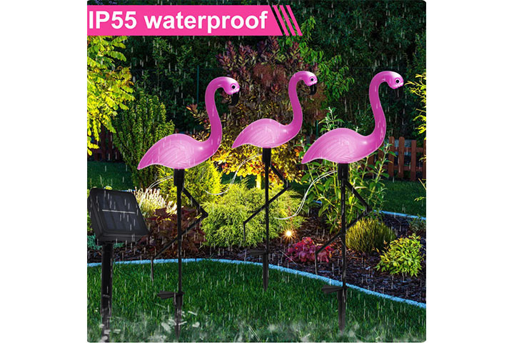 Oplev magien med vores 3-styks Flamingo Solcellelamper4 