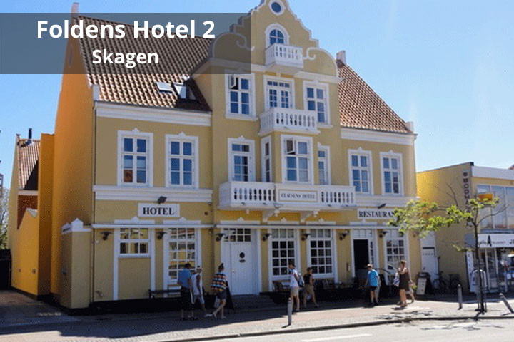 Foldens Hotel 2 i Skagen tilbyder 1 overnatning for 2 personer inkl. 2 retters menu og morgenbuffet1 