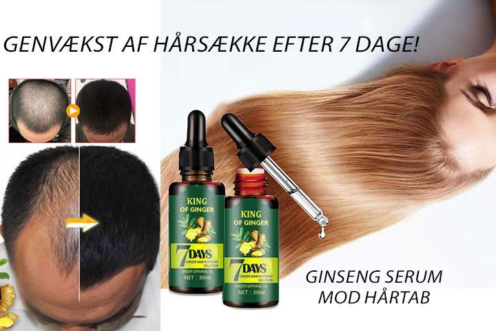 Bliv hårtab kvit og oplev fornyet hårvækst med Ginseng serum mod hårtab1 