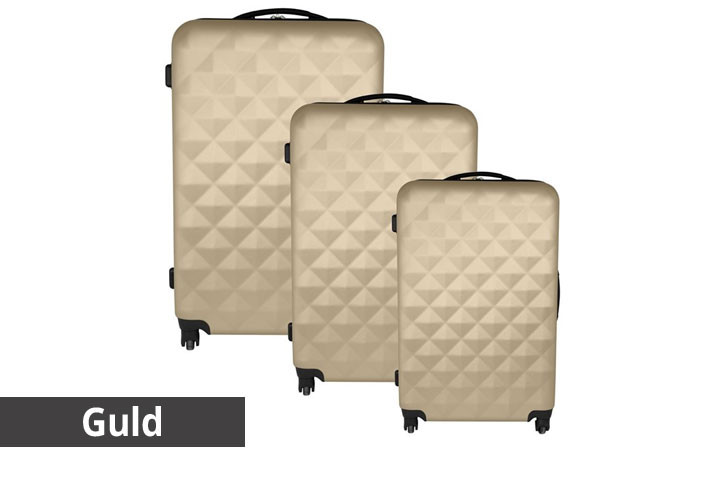 Hardcase kuffertsæt i 3 dele, som fås i 7 forskellige farver 1 
