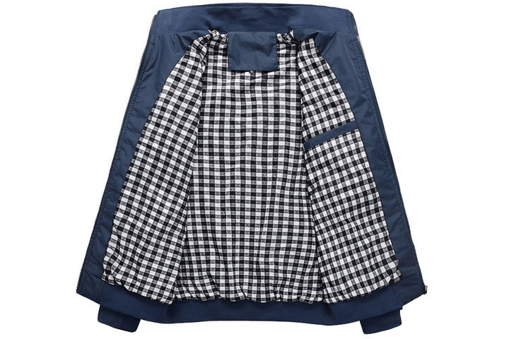 Herrington jakke til herrer i flot sort eller blåt slim-fit design 7 
