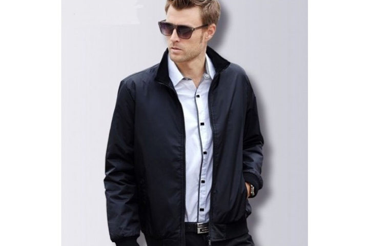 Herrington jakke til herrer i flot sort eller blåt slim-fit design 3 