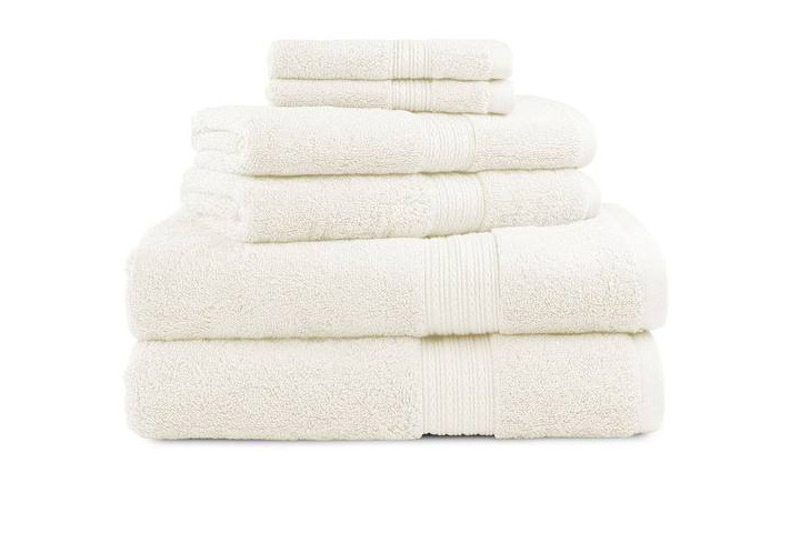 8 Håndklæder i egyptisk bomuld i 2 forskellige størrelser. 2 