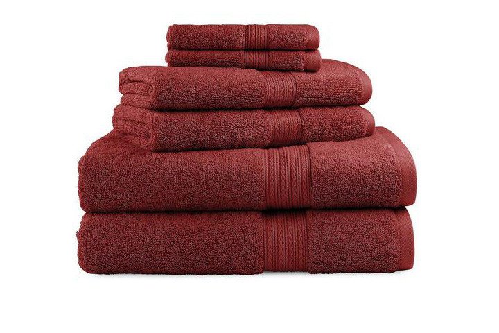 8 Håndklæder i egyptisk bomuld i 2 forskellige størrelser. 4 