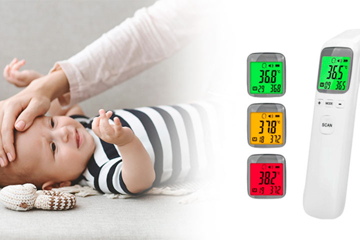 Mål nemt din eller familiens temperatur med et praktisk kontaktløst termomete2 