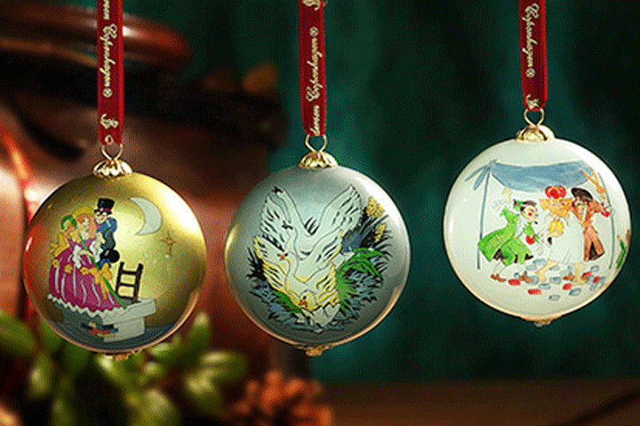 Pynt dit juletræ med de smukkeste glas julekugler med H.C. Andersens eventyr5 