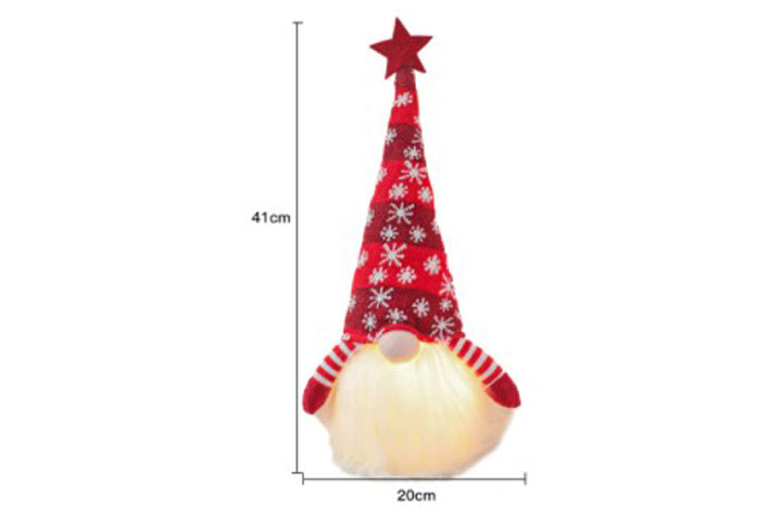 Julenisserne kan fås i grå eller rød og der kan tilvælges hyggeligt LED-lys6 