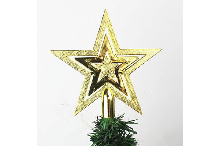 Smuk jule guldstjerne til at sætte på toppen af juletræet1 