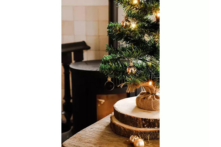 Mini Juletræ med LED lys på batterier4 