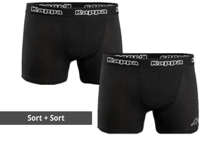 6 par kvalitetsbomuld Kappa Boxershorts i sorte2 