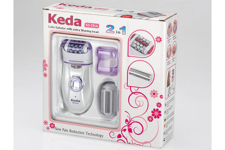 Keda 2-i-1 shaver og epilator til nænsom fjerning af uønsket hårvækst2 