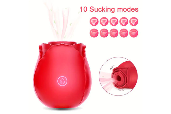 Rose Klitorisstimulator – Intens Sugefunktion med 10 Vibrationsindstillinger3 