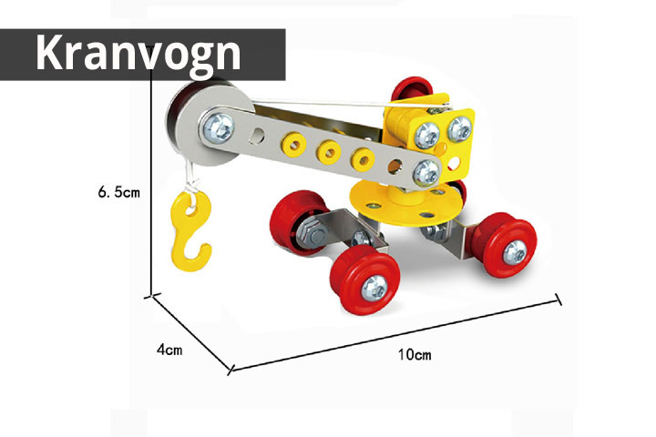 Metal byggesæt, der fås i 6 forskellige modeller - STÆRKT NEDSAT!4 