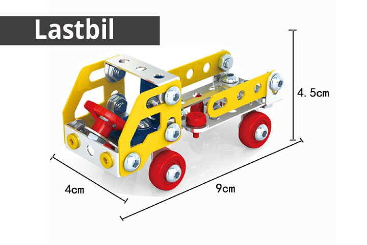 Metal byggesæt, der fås i 6 forskellige modeller - STÆRKT NEDSAT!3 