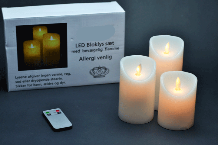 Skab hygge i hjemmet med LED lys med autentisk blafrende flamme effekt - se videoen!1 