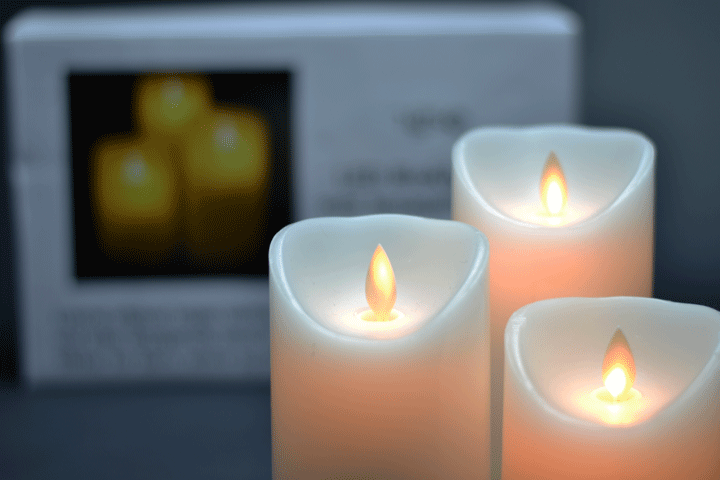 Skab hygge i hjemmet med LED lys med autentisk blafrende flamme effekt - se videoen!2 