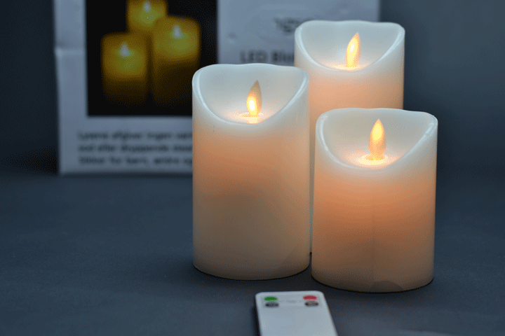 Skab hygge i hjemmet med LED lys med autentisk blafrende flamme effekt - se videoen!5 