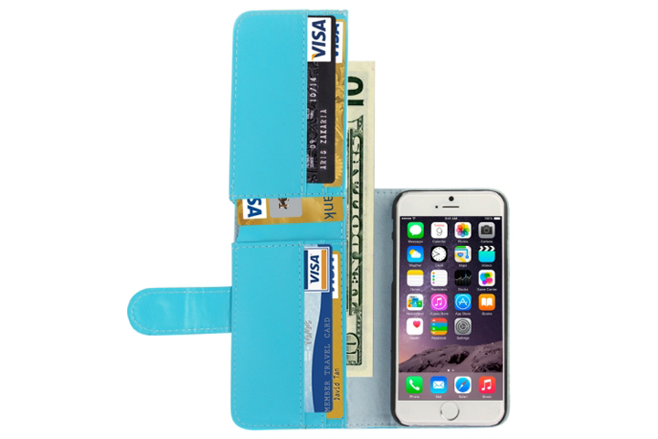 Beskyt din iPhone 5/5S, 6/6S eller 6 plus/6 plus S med et dobbelt flip cover med endnu mere plads til kreditkort og sedler!5 
