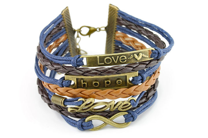 Love & Hope armbånd i imiteret læder 1 