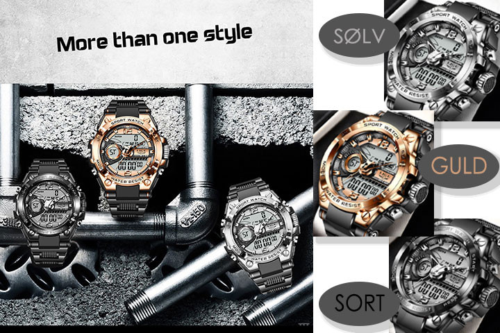 Dit nye luksus ur kan fås i guld, sølv eller sort, og leveres i en flot gaveæske1 