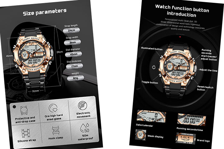 Dit nye luksus ur kan fås i guld, sølv eller sort, og leveres i en flot gaveæske7 