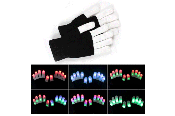 Lysende handsker med LED lys i 7 forskellige farver 5 