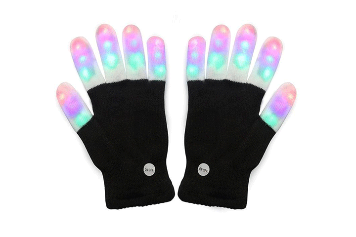 Lysende handsker med LED lys i 7 forskellige farver 9 