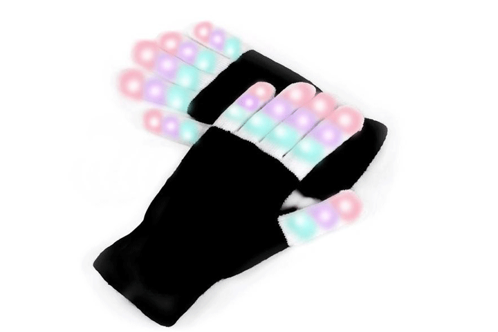 Lysende handsker med LED lys i 7 forskellige farver 10 