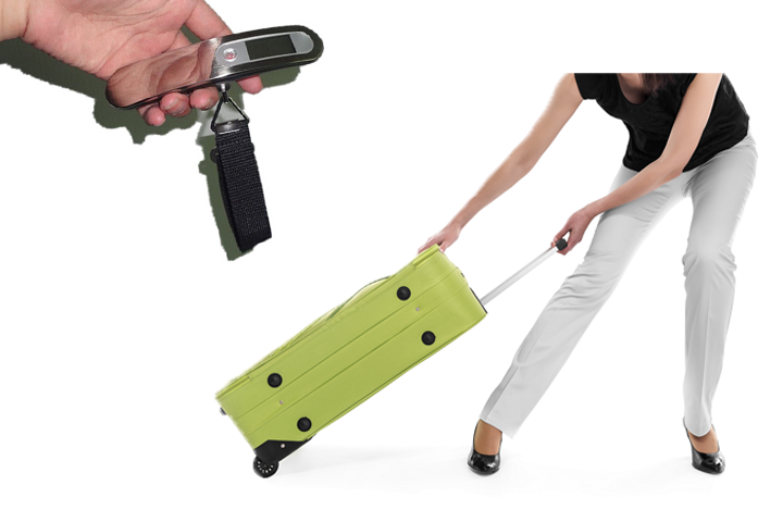 Undgå overvægt på flyrejsen - hold styr på hvor meget din kuffert vejer med en elektronisk kuffertvægt1 